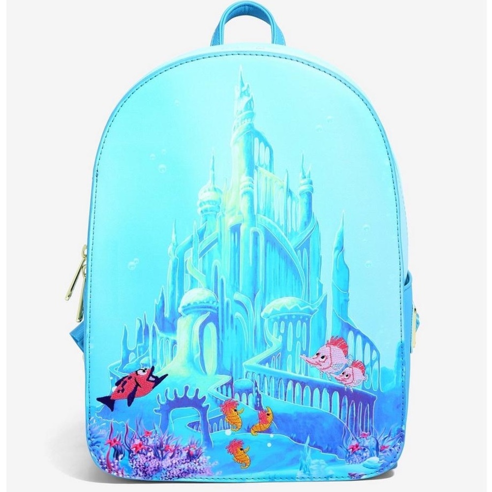 Loungefly Disney The Little Mermaid Castle Mini Backpack ariel